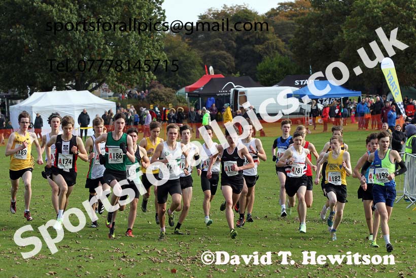 Mens under-17s Northern Cross Country Relays, Graves Park, Sheffield. Photo: David T. Hewitson/Sports for All Pics